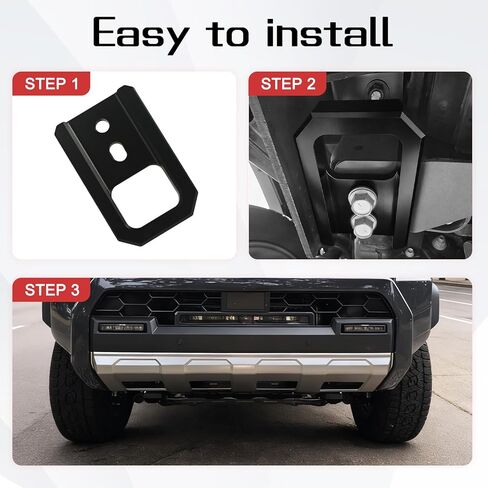 خطافات سحب لسيارة Toyota Tacoma 2024 2025 2026and 4Runner Land Cruiser 250 2024-2025، خطافات سحب السيارة متوافقة مع ملحقات Toyota Tacoma-4Runner-Land Cruiser 250 (أحمر) in Saudi Arabia