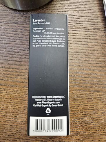 Alteya Organics Lavender Oil USDA Certified Organic Essential Oil, 3.4 Fl Oz/100 mL Steam-Distilled Lavandula Angustifolia Aromatherapy Oil in Saudi Arabia