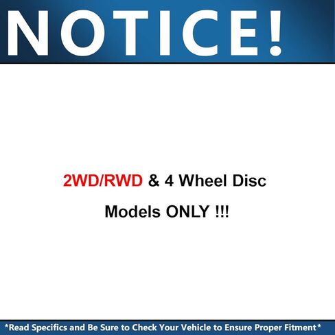 محور ديترويت - طقم فرامل لـ 2000-2003 Ford F-150 2WD 5Lug - [2002 Lincoln Blackwood] دوارات فرامل قرصية محفورة وخلفية مشقوقة وسادات فرامل سيراميك 2001 2002 بديلة in Kuwait