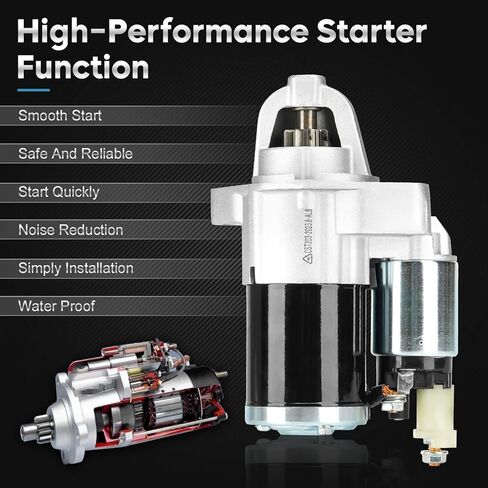New Starter Fit for Honda Accord L4 2.4L 2003 2004 2005 (Manual Transmission), for Element 2.4 03 04 05 06 (Manual Transmission) Replaces# 410-48088 M0T20371 in Saudi Arabia