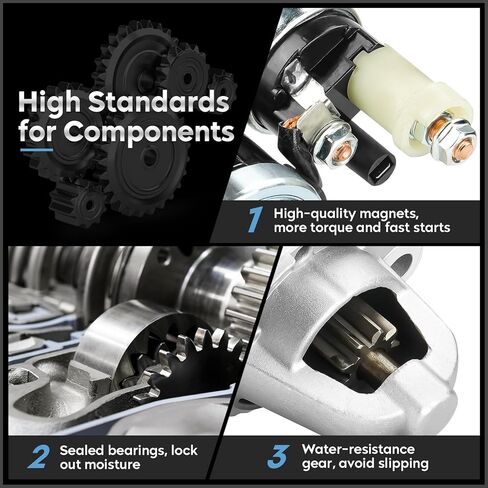 New Starter Fit for Honda Accord L4 2.4L 2003 2004 2005 (Manual Transmission), for Element 2.4 03 04 05 06 (Manual Transmission) Replaces# 410-48088 M0T20371 in Saudi Arabia