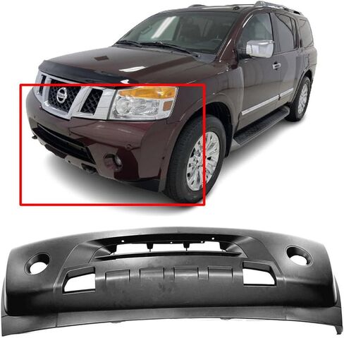 FitParts Compatible With Front Bumper Cover 2008 2009 2010 2011 2012 2013 2014 2015 Nissan Armada 08 09 10 11 12 13 14 15. New, Primed & Ready for Paint. NI1000252 62022ZQ00A in Saudi Arabia