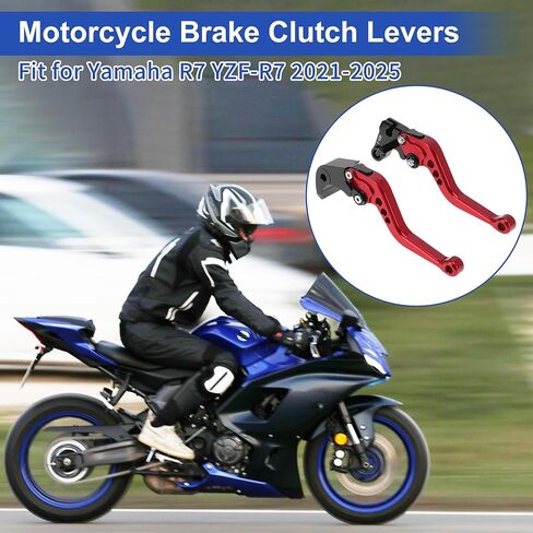 Motorcycle Short Brake Clutch Lever for Yamaha R7 YZF-R7 2021-2024 2025 Aluminum Alloy Solid Gray Motorbike Handlebar Brake Lever in Saudi Arabia