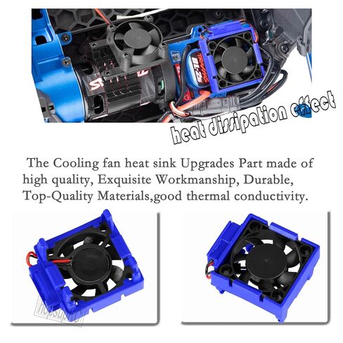 VXL-3s ESC Motor Cooling Fan Upgrades Part for 1/10 Slash/Rustler/Stampede VXL 4X4 2WD,Aluminum High Velocity Fan Heatsink Hops Up,Replace #3340,Green in Kuwait