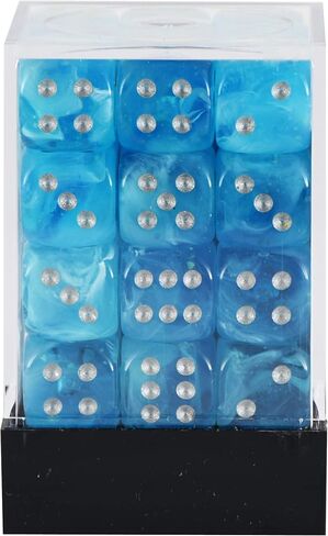 Chessex 27966 Dice, Sky W/Silver, 12 mm in Saudi Arabia