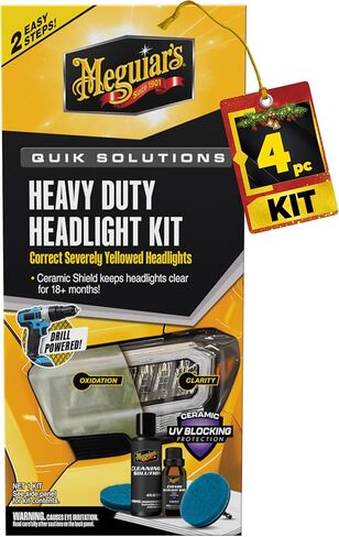 Meguiar's Ultimate Headlight Restoration Kit - The Perfect Headlight Repair Kit to Remove Yellowing and Cloudiness from Headlights - Easy to Use and Seals Headlights with 18 Plus Months of Protection in Saudi Arabia