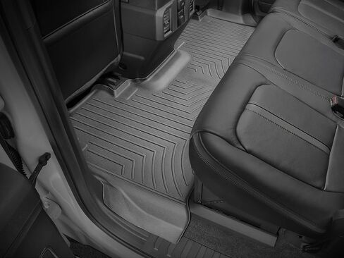 بطانات أرضية مخصصة من Weathertech لسيارة Ford Super Duty، Super Duty، Super Duty - الصف الثاني (4410122)، أسود in Kuwait