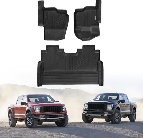 SeamlessTraverse الحصير المناسب لأرضيات 2015 2024 2025 Ford F-150، الحصير لسرير صندوق السيارة، قابل للطي بطول 5.5 قدم، حصير سرير البضائع، حماية من جميع الأحوال الجوية، ملحقات TPE F150 in Saudi Arabia