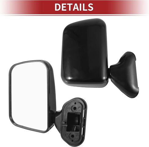 ACROPIX Manual Rearview Mirror Glass Door Side Wing Mirror Left and Right for Toyota Hilux 1988-2005 - Pack of 2 in Saudi Arabia