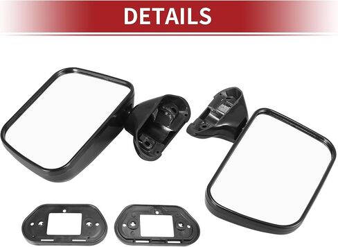 ACROPIX Manual Rearview Mirror Glass Door Side Wing Mirror Left and Right for Toyota Hilux 1988-2005 - Pack of 2 in Saudi Arabia