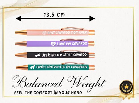 هدايا InnoBeta Cavapoo للنساء والفتيات، مجموعة أقلام حبر جاف مكونة من 4 قطع، Cavapoo Stuff لمحبي Cavapoo، هدايا الأم Cavapoo لأعياد الميلاد، عيد الميلاد in Kuwait