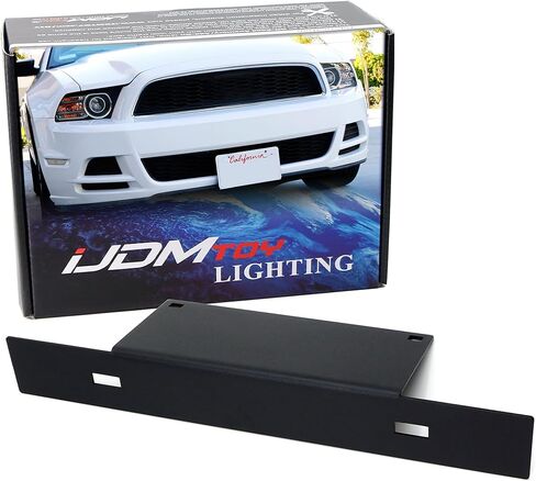 iJDMTOY No Drill Front License Plate Mounting Bracket Relocator Compatible with 2013-2014 Ford Mustang in Saudi Arabia