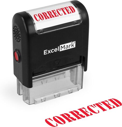 See Attached Self Inking Rubber Stamp - Red Ink (ExcelMark A1539) in Kuwait