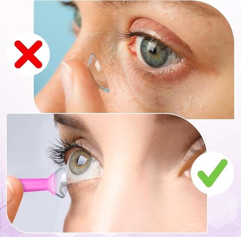 6Pcs Contact Lens Remover Tool, Hard Contact Lens Plunger Silicone Eye Suction Cup Scleral Lenses Removal Tool for RGP in Kuwait