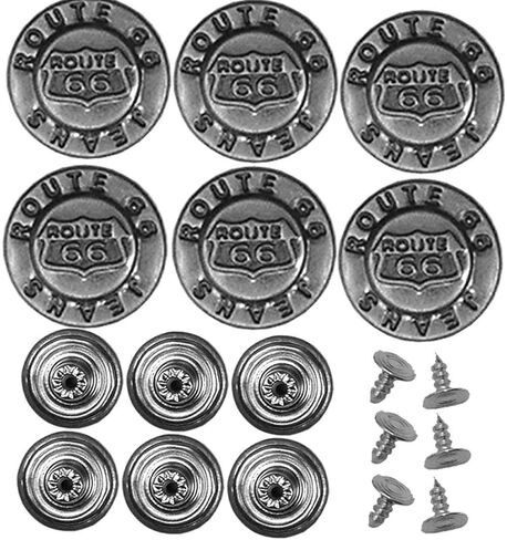14 mm No-sew Metal Tack Jean Buttons Ct. 6 (Stars Silver) Save a Pair of Button-Fly Jeans from The Trash in Saudi Arabia