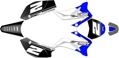 Graphics Kit for SSR SR125TR, SR140TR & SR160TR (2021+) Razor Series Green 21 Mil - Pro Edition - Dirt Pit Bike Motorcycle Sticker, Dirtbike Racing Decal Motocross Accessories no-Plastics in Saudi Arabia