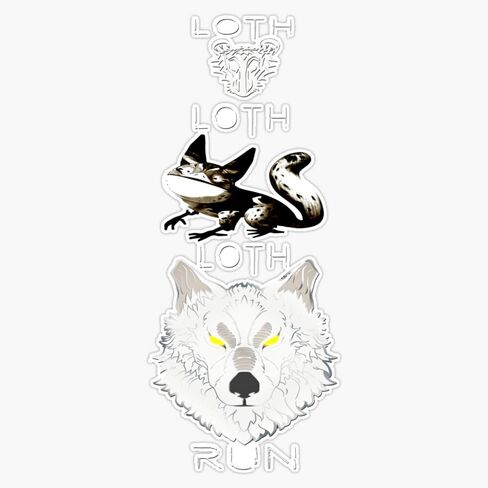MAGNET Loth Rat Loth Cat Loth Wolf Run Pick A Path And All Will Be Done Magnetic Vinyl Sticker Decal Magnet 5" in Saudi Arabia