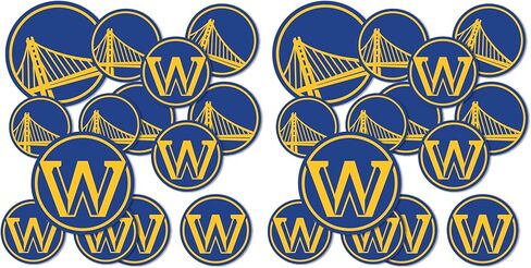 ملصقات Desert Cactus Golden State Warriors من NBA مرخصة رسميًا من الفينيل لملصقات الكمبيوتر المحمول وزجاجة مياه وقصاصات السيارة مقاس 11.45 × 8.98 ورقة (النوع 1-1) in Saudi Arabia