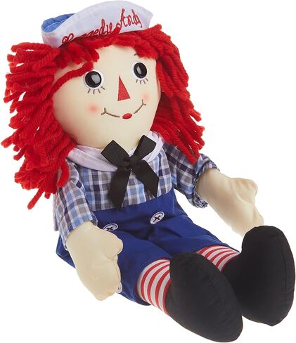 Aurora® Timeless Raggedy Ann & Raggedy Andy® دمية Raggedy Andy الكلاسيكية المحشوة - ذكريات عزيزة - لعب دائم - متعددة الألوان 17 بوصة in Saudi Arabia