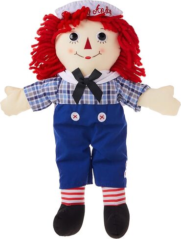 Aurora® Timeless Raggedy Ann & Raggedy Andy® دمية Raggedy Andy الكلاسيكية المحشوة - ذكريات عزيزة - لعب دائم - متعددة الألوان 17 بوصة in Saudi Arabia