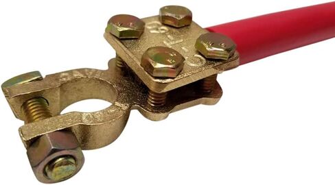 Ter-Mex TM10-2X أطراف بطارية علوية من النحاس الصلب ينتهي بـ 3 براغي شديدة التحمل (عبوة من 2) in Saudi Arabia