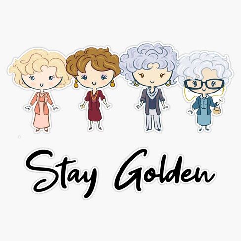 ملصق فني من Stay The Golden Girls Rose دوروثي بلانش ملصق حائط من الفينيل مقاس 5 بوصة in Saudi Arabia
