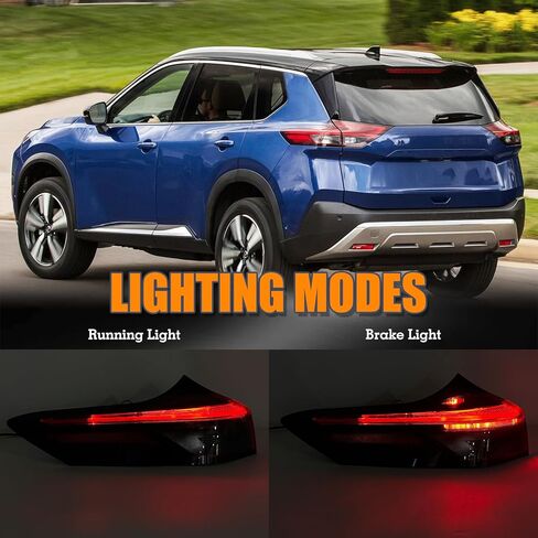 ضوء خلفي LED خارجي متوافق مع مصباح الذيل الخلفي نيسان روج 2021-2024 الجانب الأيسر للسائق بدون لمبة إشارة الانعطاف 26555-6RR0A NI2804122 in Saudi Arabia
