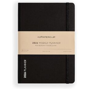 2026 مخطط أسبوعي | غلاف جلد نباتي إيطالي، 192 صفحة، 80 جرام في المتر المربع، A5 (5.83 × 8.27 بوصة) | وضع مسطح | التقويم السنوي، نظرة عامة شهرية وتخطيط أسبوعي | أخضر in Kuwait