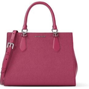 Michael Kors Marilyn Medium Satchel, Optic White/Aluminum in Kuwait
