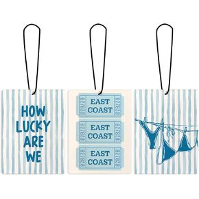 معطر هواء للسيارة من Preppy Beachy Seashell East Coast معلق 3 قطع، معطر هواء على شكل صدف ساحلي لدرج خزانة السيارات أو الكتب، ملحقات سيارة لطيفة، هدايا ديكور مرآة للنساء in Kuwait