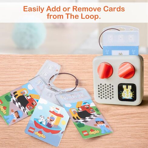 12 Pcs Half Card Badge Holder for Yoto Cards, Card Display Organizer Compatible with Yoto Card, Vertical Card Holder with 8 pcs Keyring, 3 Ring Loops Removable Card Holder for Kids Travel Organizer in Saudi Arabia