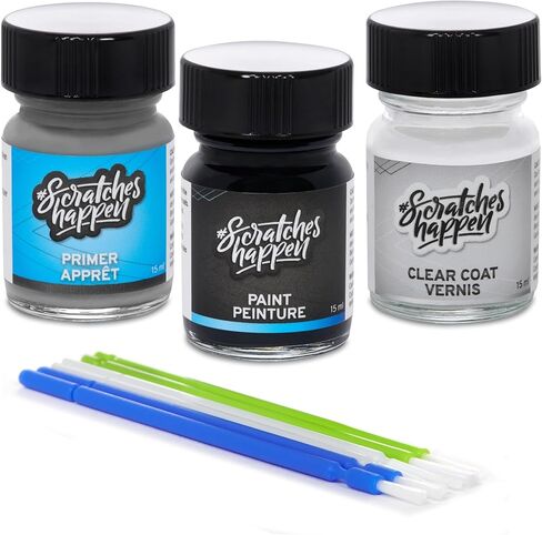 ScratchesHappen Exact-Match Touch Up Paint Kit - designo Platinum Magno (051) for Mercedes-Benz - Preferred (Paint + Clear Coat + Primer) in Saudi Arabia