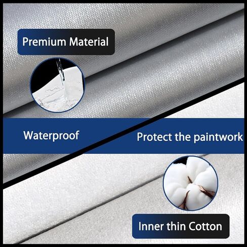 Half Car Cover Car Cover for Sunshade Half Car Body Cover Snow Cover Waterproof Universal 210D with Cotton (SUV) in Saudi Arabia