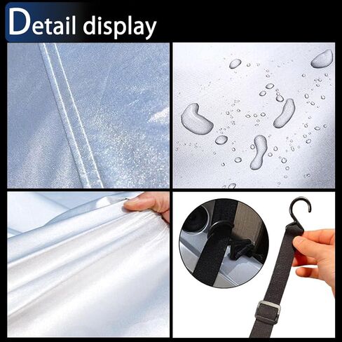 Half Car Cover Car Cover for Sunshade Half Car Body Cover Snow Cover Waterproof Universal 210D with Cotton (SUV) in Saudi Arabia