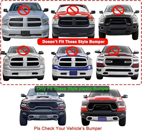 حامل دعامات لوحة ترخيص المصد الأمامي يناسب 2013-2018 Ram 1500,2019-2024 1500 Classic، (المصد الفولاذي فقط)، لـ CH1068127 68141643AA، (قد لا يناسب الطراز الخاص بك. انظر الصورة 2 لمزيد من التفاصيل) in Kuwait
