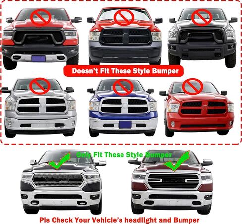 حامل دعامات لوحة ترخيص المصد الأمامي يناسب 2013-2018 Ram 1500,2019-2024 1500 Classic، (المصد الفولاذي فقط)، لـ CH1068127 68141643AA، (قد لا يناسب الطراز الخاص بك. انظر الصورة 2 لمزيد من التفاصيل) in Kuwait