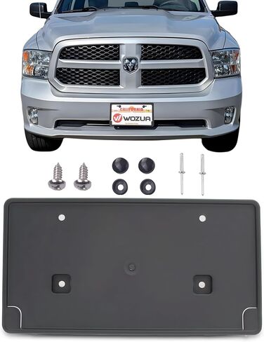 حامل دعامات لوحة ترخيص المصد الأمامي يناسب 2013-2018 Ram 1500,2019-2024 1500 Classic، (المصد الفولاذي فقط)، لـ CH1068127 68141643AA، (قد لا يناسب الطراز الخاص بك. انظر الصورة 2 لمزيد من التفاصيل) in Kuwait