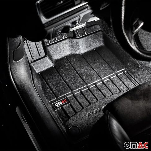 OMAC Premium Floor Mats for for Audi A3 2022-2024 Black 4Pcs TPE Rubber in Saudi Arabia