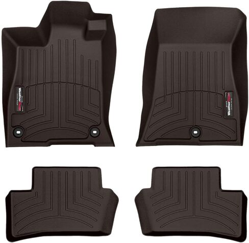 بطانات أرضية مخصصة من Weathertech لسيارة Acura TLX، TLX Type S، الصف الأول والثاني (441655-1-2)، أسود in Saudi Arabia