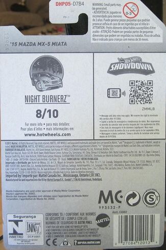 Hot Wheels 2016 Night Burnerz '15 Mazda MX-5 Miata 88/250, Red in Saudi Arabia