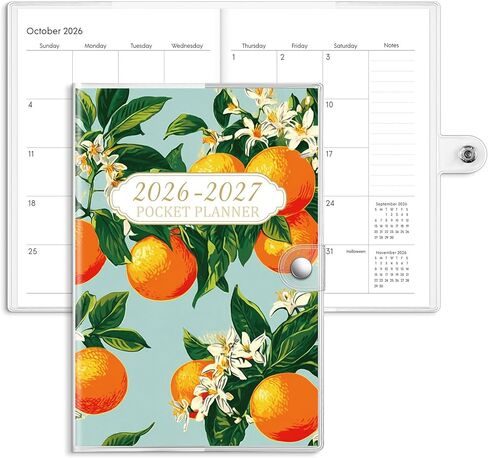 Eaasty A5 2026-2027 Weekly and Monthly Planner 24 Monthly Calendar Planner Notebook with PVC Cover Appreciation Gift for Women Teacher Planning Office Supplies(Wildflowers) in Saudi Arabia