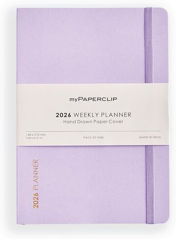 2026 Weekly Planner | Italian Vegan Leather Cover, 192 Pages, 80 GSM, A5 (5.83 x 8.27 in) | Flat Lay | Yearly Calendar, Monthly Overview & Weekly Planner Layout | Green in Kuwait