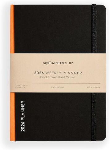 2026 Weekly Planner | Italian Vegan Leather Cover, 192 Pages, 80 GSM, A5 (5.83 x 8.27 in) | Flat Lay | Yearly Calendar, Monthly Overview & Weekly Planner Layout | Green in Kuwait