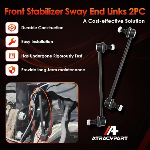 2Pcs Front Sway Bar Stabilizer End Links Zinc-Nickel Alloy Suspension Kit Left & Right, Compatible With 2000-2011 Focus, Replaces#: K80066 in Saudi Arabia