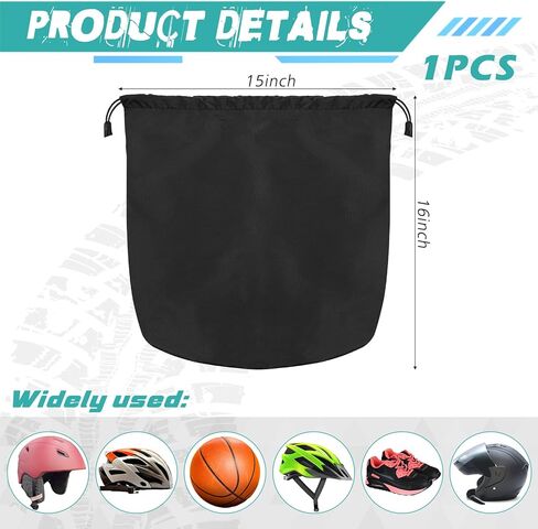 Hockey Helmet Bag with Fleece Lining, Waterproof, Microfiber, with Drawstring Locking, Large Capacity, Lightweight, for Sports Hockey Football Welding Motorcycle Bicycle Helmet in Saudi Arabia