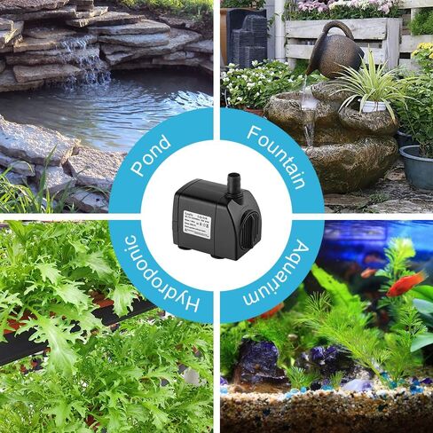 160GPH Ultra Quiet 600L/H 10W Submersible Water Pump with 3.9ft High Lift for Fountains, Hydroponics, Ponds, Aquariums, Fish Tank in Saudi Arabia