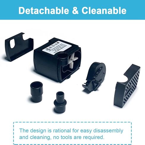 مضخة مياه غاطسة 160GPH فائقة الهدوء 600 لتر/ساعة 10 وات مع رفع عالٍ 3.9 قدم للنوافير والزراعة المائية والبرك وأحواض السمك وخزان الأسماك in Kuwait