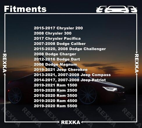Rexka 15 pcs Rear Bumper and Fender Push Pins Retainer for 5160260-AA Jeep Patriot Compass Chrysler 200 300 Pacifica Dodge Caliber Challenger Charger Dart 5160260AA in Saudi Arabia