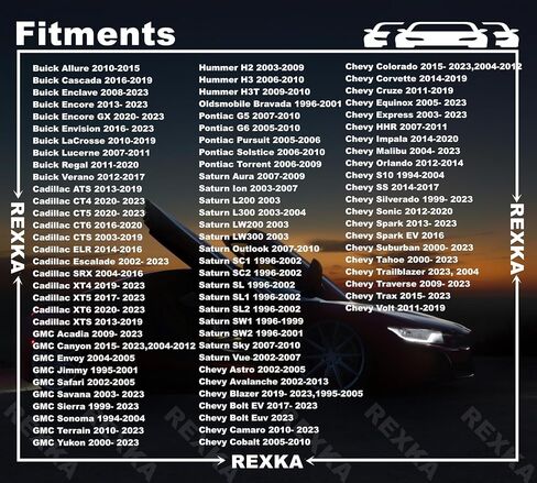 Rexka 20pcs M4.2-1.4mm Bumper Cover Fender Liner U Nut Clips 11609952 for GM Chevy Hummer Buick Cadillac Saturn Cadillac GMC Trucks - Multipurpose in Saudi Arabia