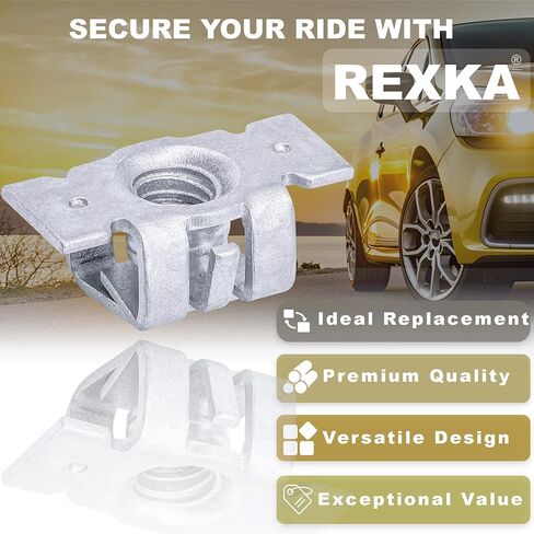 Rexka 20pcs M4.2-1.4mm Bumper Cover Fender Liner U Nut Clips 11609952 for GM Chevy Hummer Buick Cadillac Saturn Cadillac GMC Trucks - Multipurpose in Saudi Arabia